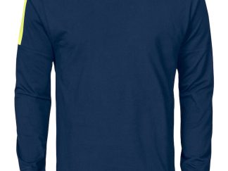 2020 T-SHIRT LANGE MOUWEN MET FLUO INZETSTUKKEN