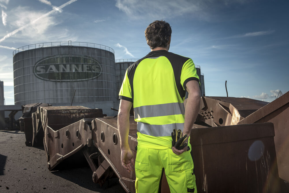 6513 SIGNALISATIEBROEK MET KNIEZAKKEN EN SPIJKERZAKKEN EN ISO 20471 KLASSE 2 - Afbeelding 2