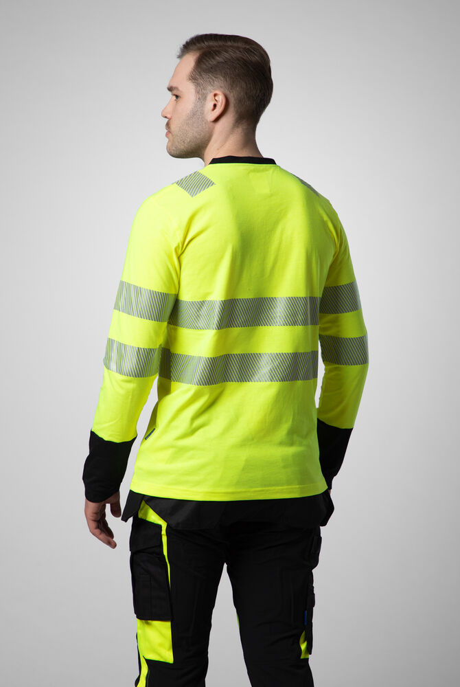 6014 SIGNALISATIET-SHIRT LANGE MOUWEN EN ISO 20471 KLASSE 3 - Afbeelding 3