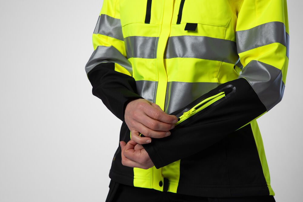 6424 GEVOERDE SIGNALISATIESOFTSHELL EN ISO 20471 KLASSE 3 DAMES - Afbeelding 7