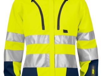 6424 GEVOERDE SIGNALISATIESOFTSHELL EN ISO 20471 KLASSE 3 DAMES