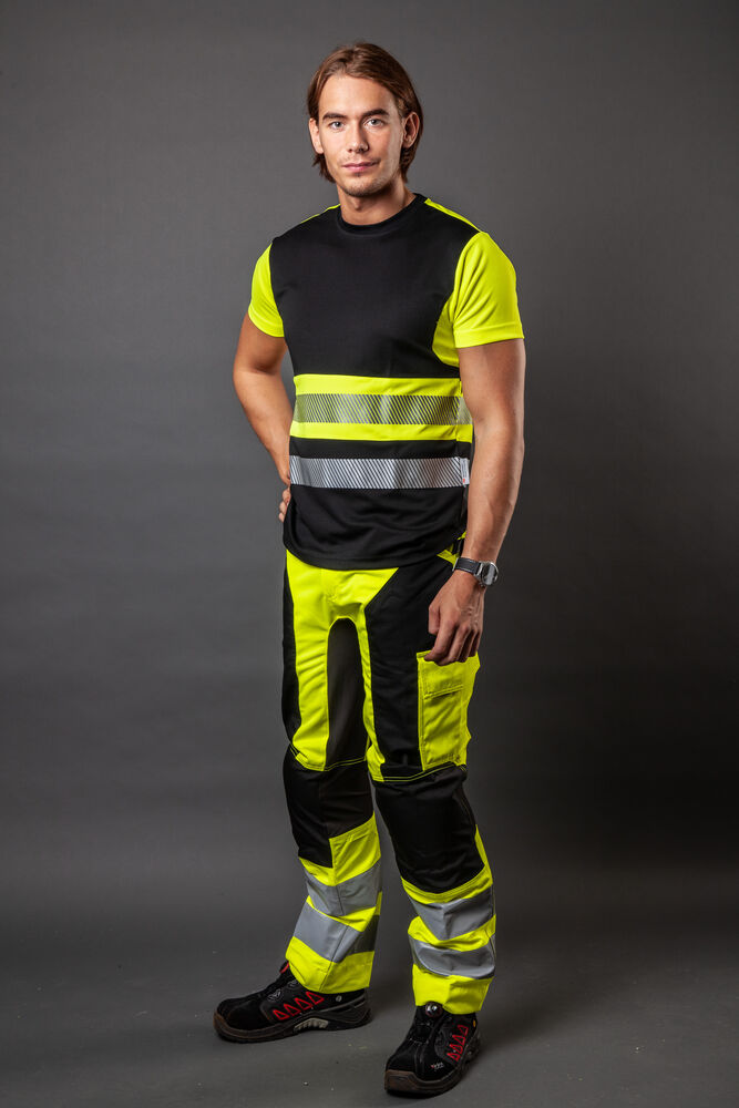 6513 SIGNALISATIEBROEK MET KNIEZAKKEN EN SPIJKERZAKKEN EN ISO 20471 KLASSE 2 - Afbeelding 4