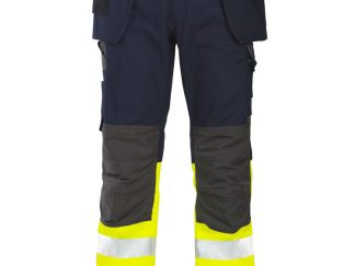6522 SIGNALISATIEBROEK MET KNIEZAKKEN EN SPIJKERZAKKEN EN ISO 20471 KLASSE 1