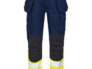 6560 SIGNALISATIE STRETCHBROEK MET KNIEZAKKEN EN SPIJKERZAKKEN EN ISO 20471 KLASSE 1