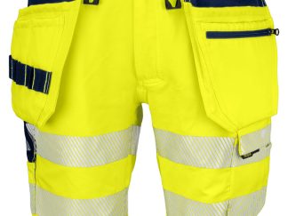 6575 SIGNALISATIE STRETCHSHORT MET SPIJKERZAKKEN EN ISO 20471 KLASSE 2/1