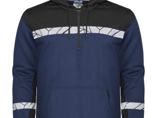 7104 HOODIE MET HALVE RITSSLUITING