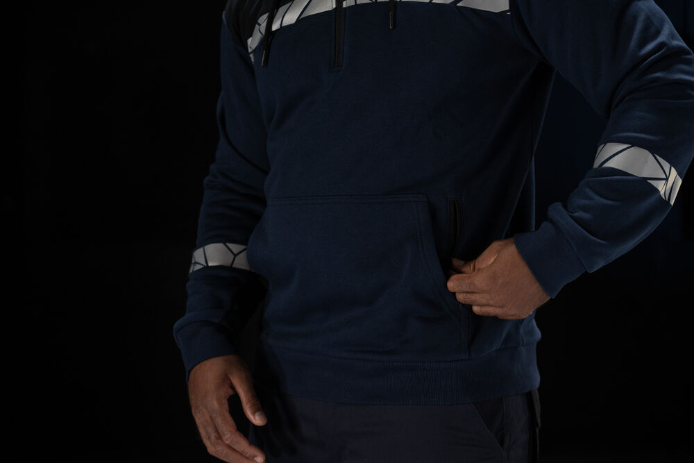 7104 HOODIE MET HALVE RITSSLUITING - Afbeelding 4